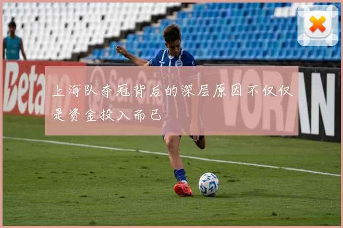上海队夺冠背后的深层原因不仅仅是资金投入而已
