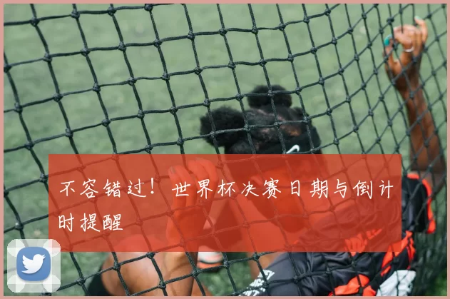 不容错过！世界杯决赛日期与倒计时提醒