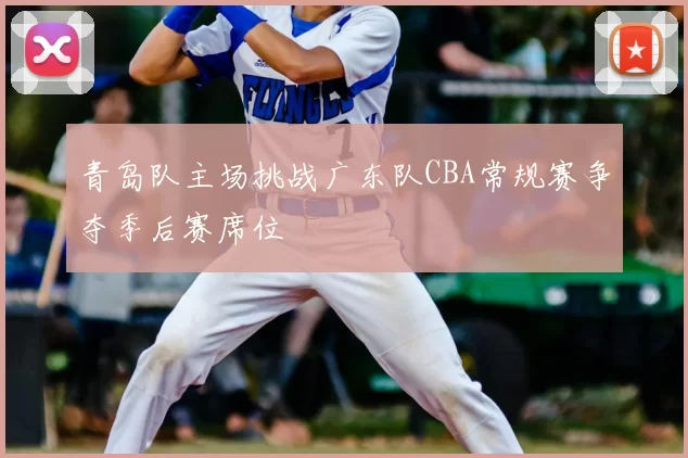 青岛队主场挑战广东队CBA常规赛争夺季后赛席位