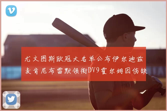 尤文图斯欧冠大名单公布伊尔迪兹麦肯尼布雷默领衔DV9霍尔姆因伤缺席